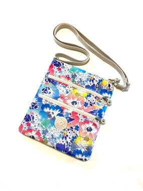 Kipling Keiko Crossbody Bag Happy Garden Floral Print Water-Resistant Nylon